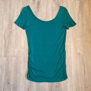 Rouched Scoop Neck Top